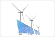 太陽光パネル、風力発電